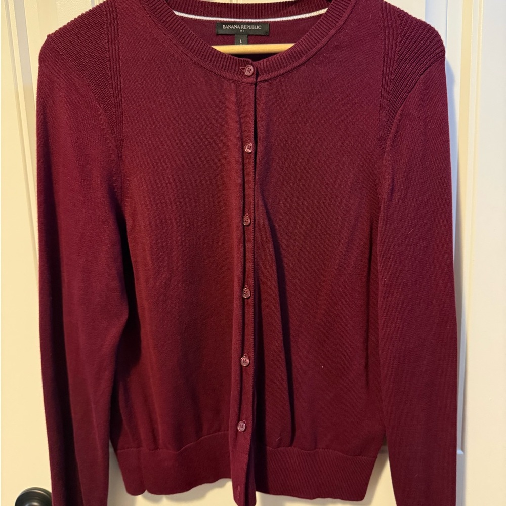 Banana Republic Women's Deep Red Cardigan